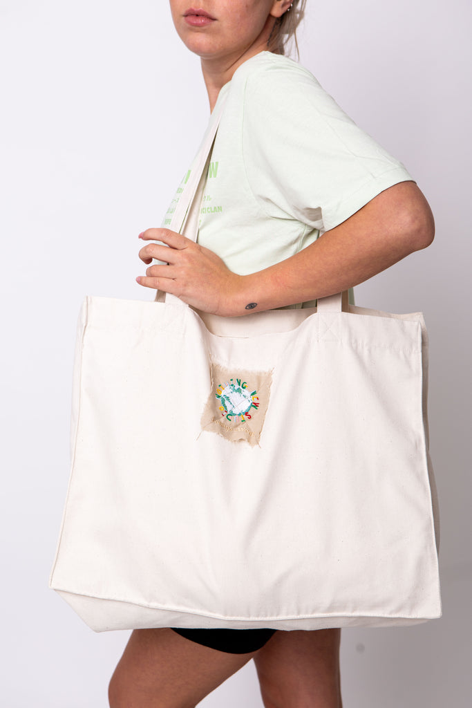 TOTE-  ORGANIC RECYLED BLEND TOTE IN NATURAL