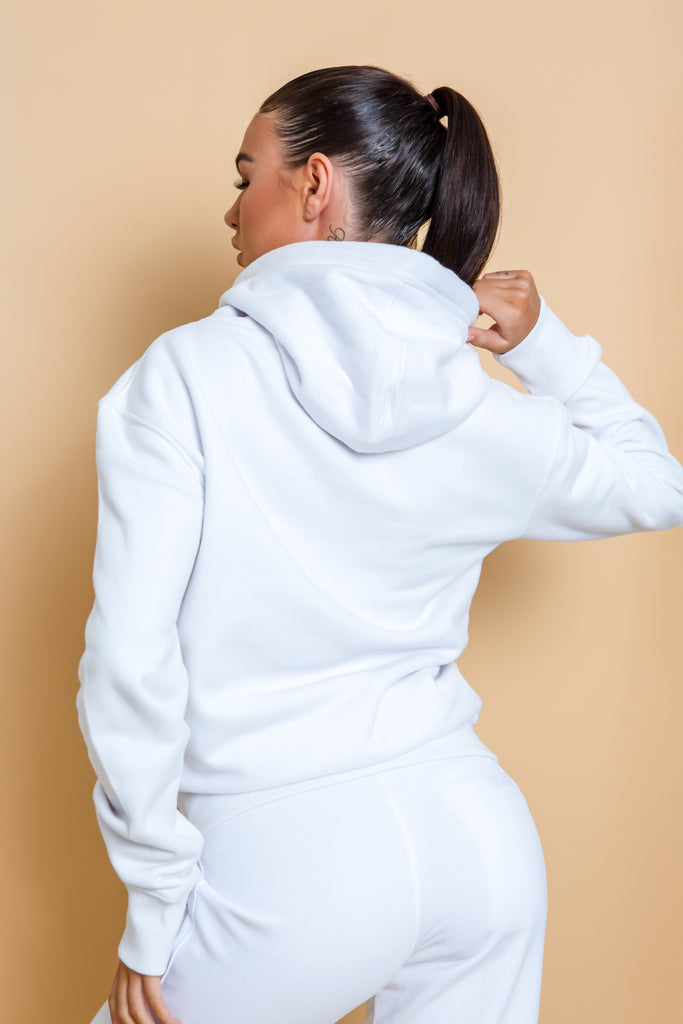REIGN - white organic hoodie