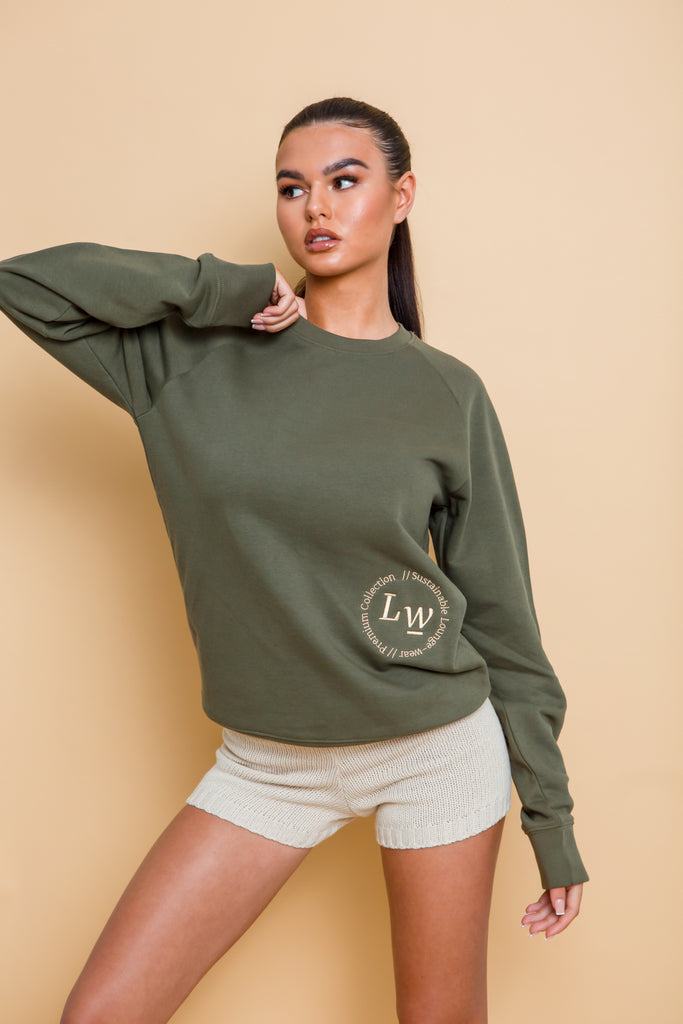 LUCA - khaki organic unisex sweatshirt